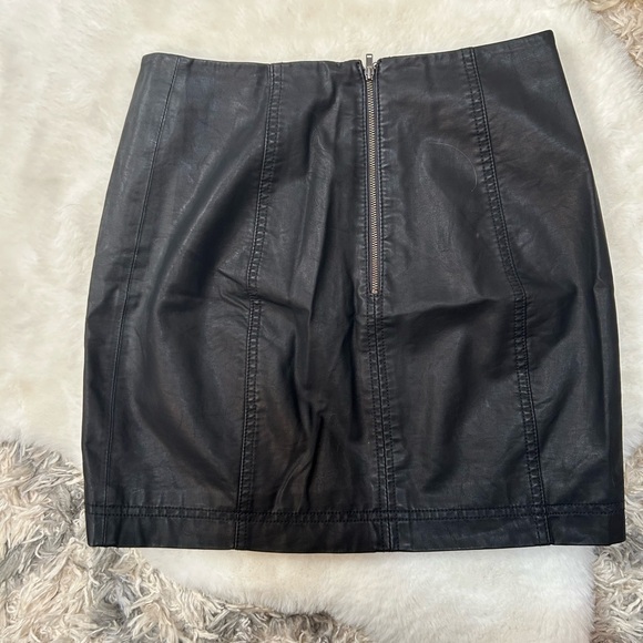 EUC - Free People Vegan Leather Skirt - Picture 2 of 4
